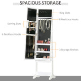 Mirrored Jewellery Storage Cabinet 36cm Wide - Velmora