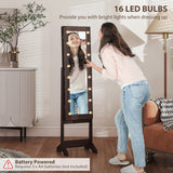 Mirrored Jewellery Storage Cabinet 36cm Wide - Velmora
