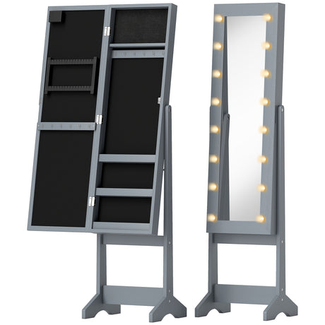 Mirrored Jewellery Storage Cabinet 36cm Wide - Velmora