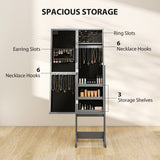 Mirrored Jewellery Storage Cabinet 36cm Wide - Velmora