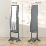 Mirrored Jewellery Storage Cabinet 36cm Wide - Velmora