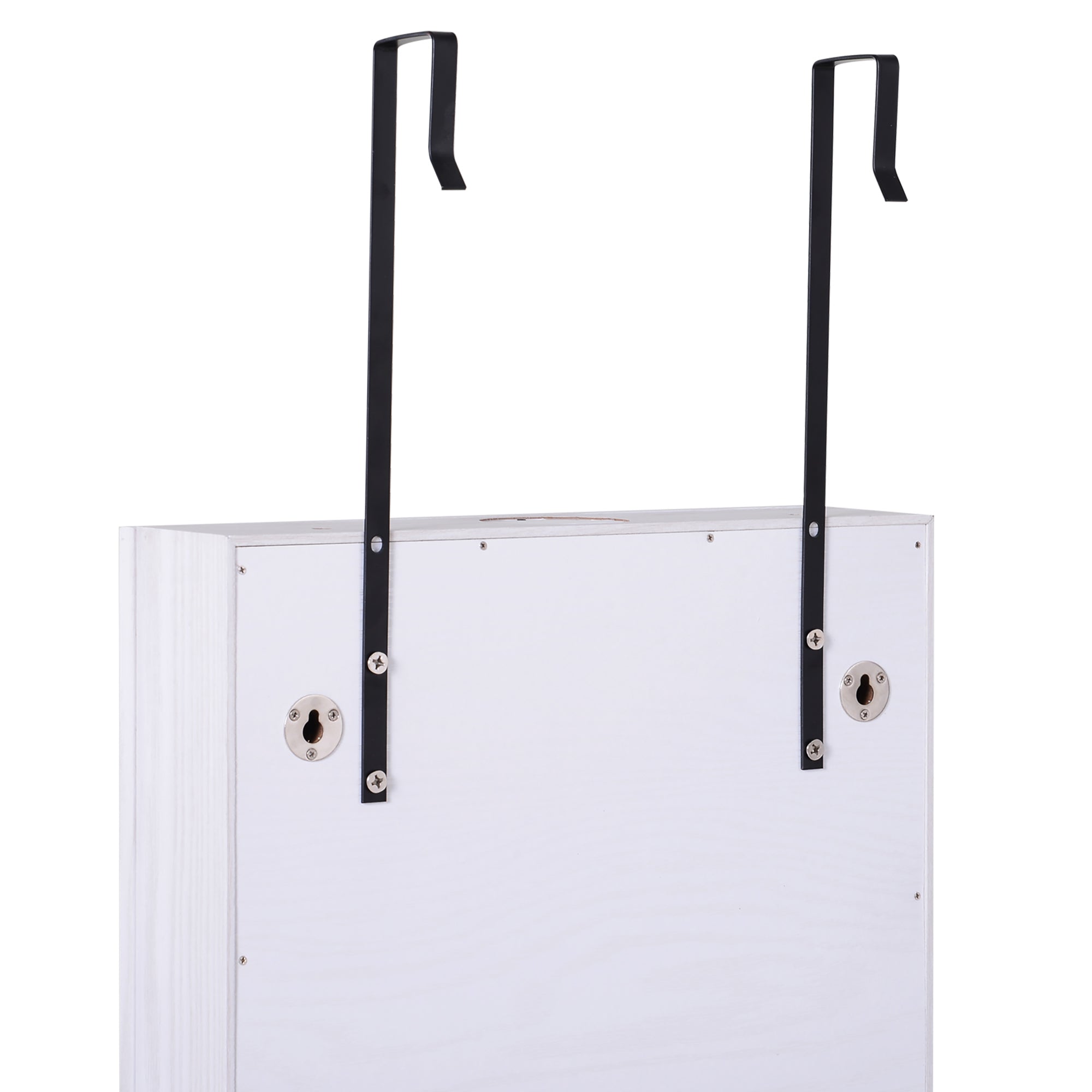 Mirrored Jewellery Storage Cabinet 37cm Wide Wall Hung With LED Lights - Velmora