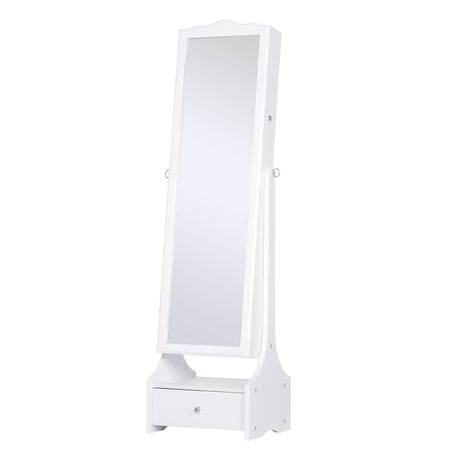 Mirrored Jewellery Storage Cabinet 45cm Wide With LED Lights - Velmora