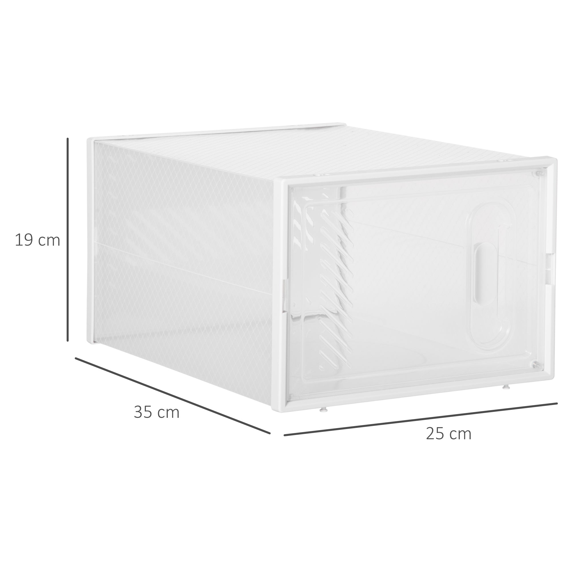 Plastic Shoe Storage Cabinet 25cm Wide in Set Of 18 - Velmora