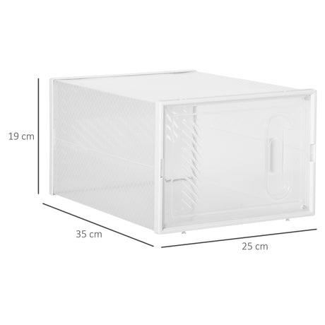 Plastic Shoe Storage Cabinet 25cm Wide in Set Of 18 - Velmora