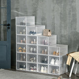 Plastic Shoe Storage Cabinet 25cm Wide in Set Of 18 - Velmora