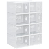 Plastic Shoe Storage Cabinet 25cm Wide in Set Of 8 - Velmora