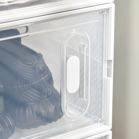 Plastic Shoe Storage Cabinet 25cm Wide in Set Of 8 - Velmora