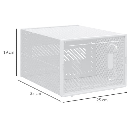 Plastic Shoe Storage Cabinet 25cm Wide in Set Of 8 - Velmora