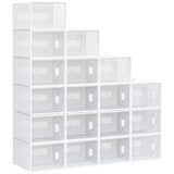 Plastic Shoe Storage Cabinet 28cm Wide in Set Of 18 - Velmora