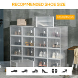 Plastic Shoe Storage Cabinet 28cm Wide in Set Of 18 - Velmora
