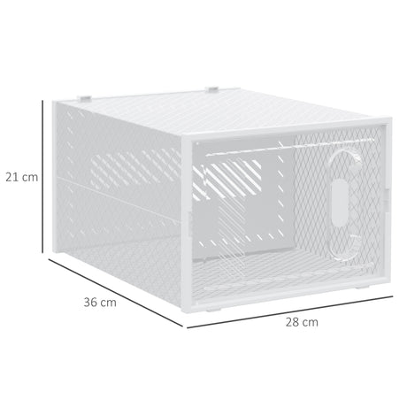 Plastic Shoe Storage Cabinet 28cm Wide in Set Of 18 - Velmora
