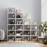 Plastic Shoe Storage Cabinet 28cm Wide in Set Of 18 - Velmora