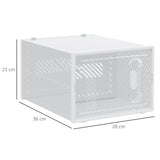 Plastic Shoe Storage Cabinet 28cm Wide in Set Of 8 - Velmora