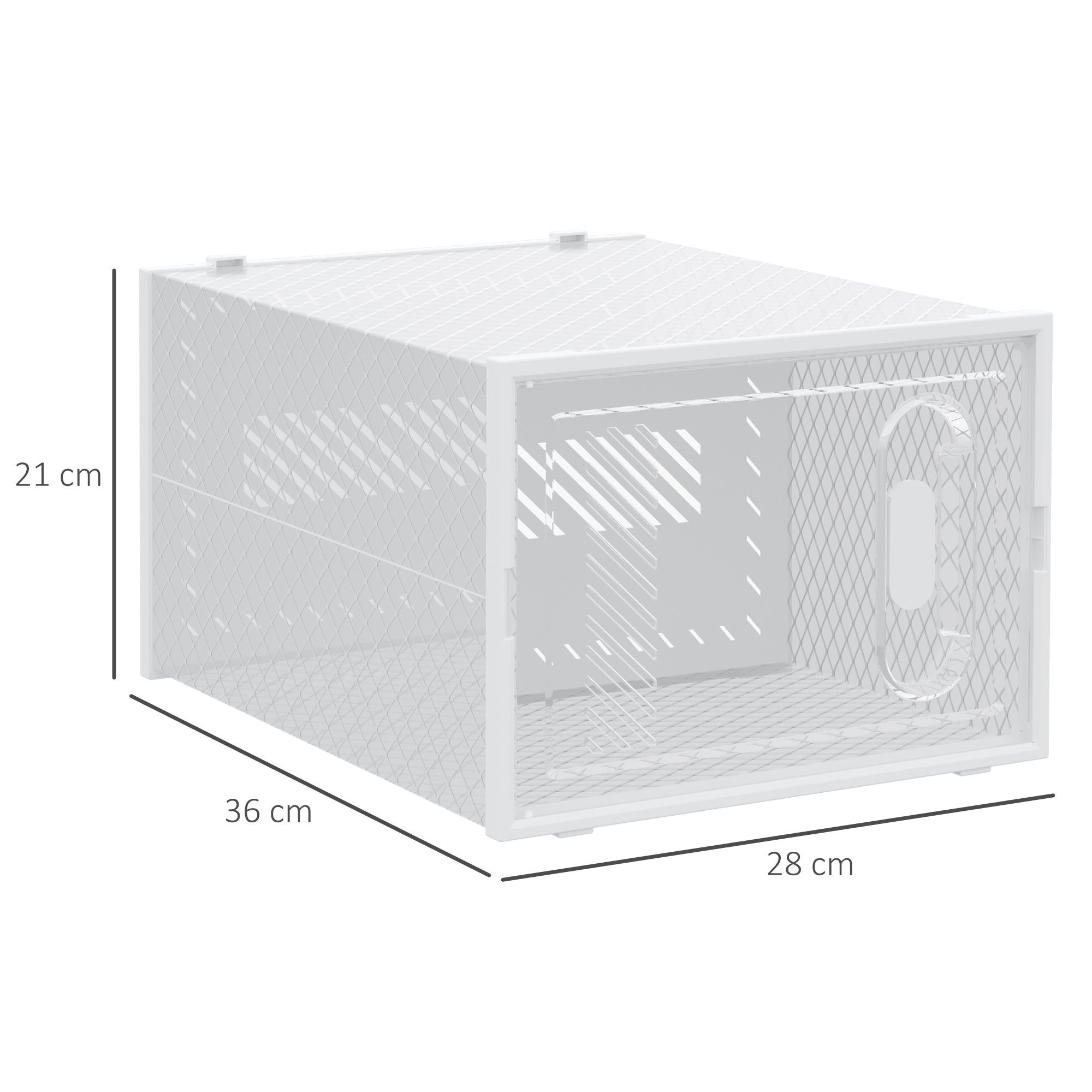 Plastic Shoe Storage Cabinet 28cm Wide in Set Of 8 - Velmora