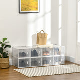 Plastic Shoe Storage Cabinet 28cm Wide in Set Of 8 - Velmora