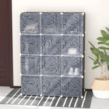 Plastic Storage Cabinet 111cm Wide With Metal Frame - Velmora