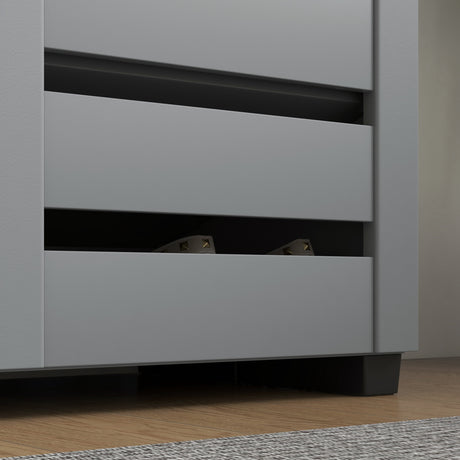 Wooden Shoe Storage Cabinet 76cm Wide With 2 Doors - Velmora