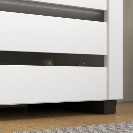 Wooden Shoe Storage Cabinet 76cm Wide With 2 Doors - Velmora
