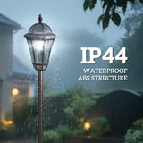 ABS Plastic 1.3m Tall Solar Powered Garden Lamp Post in Set of 2 - Velmora