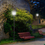 ABS Plastic 1.77m Tall Solar Powered Garden Lamp Post - Velmora