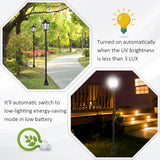 ABS Plastic 1.77m Tall Solar Powered Garden Lamp Post - Velmora
