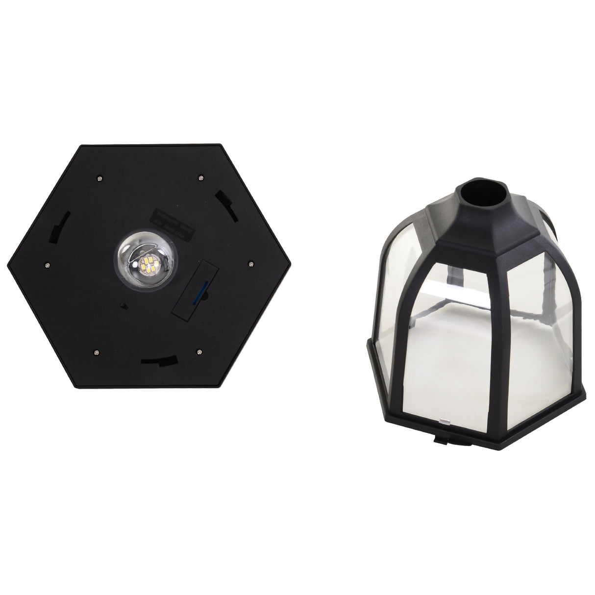 ABS Plastic 1.77m Tall Solar Powered Garden Lamp Post - Velmora