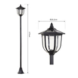 ABS Plastic 1.77m Tall Solar Powered Garden Lamp Post - Velmora