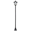 ABS Plastic 1.77m Tall Solar Powered Garden Lamp Post - Velmora
