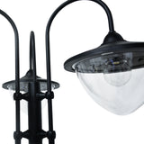 ABS Plastic 189cm 3-head Solar Powered Garden Lamp Post With Planter - Velmora