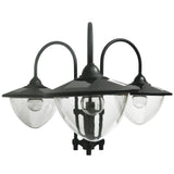ABS Plastic 189cm 3-head Solar Powered Garden Lamp Post With Planter - Velmora