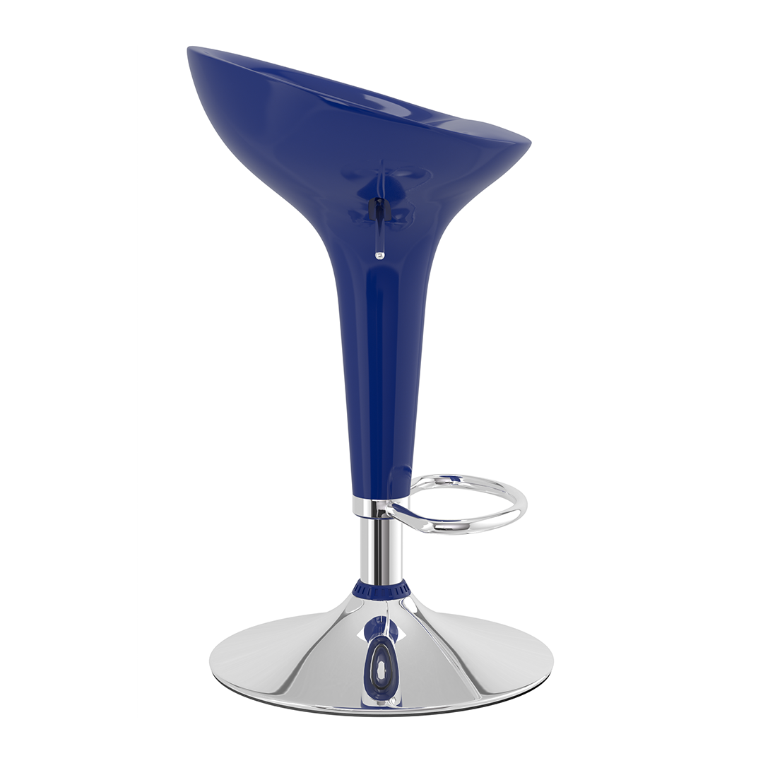 ABS Plastic Bar Stool With Chrome Base - Brindle