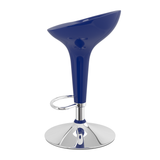 ABS Plastic Bar Stool With Chrome Base - Brindle