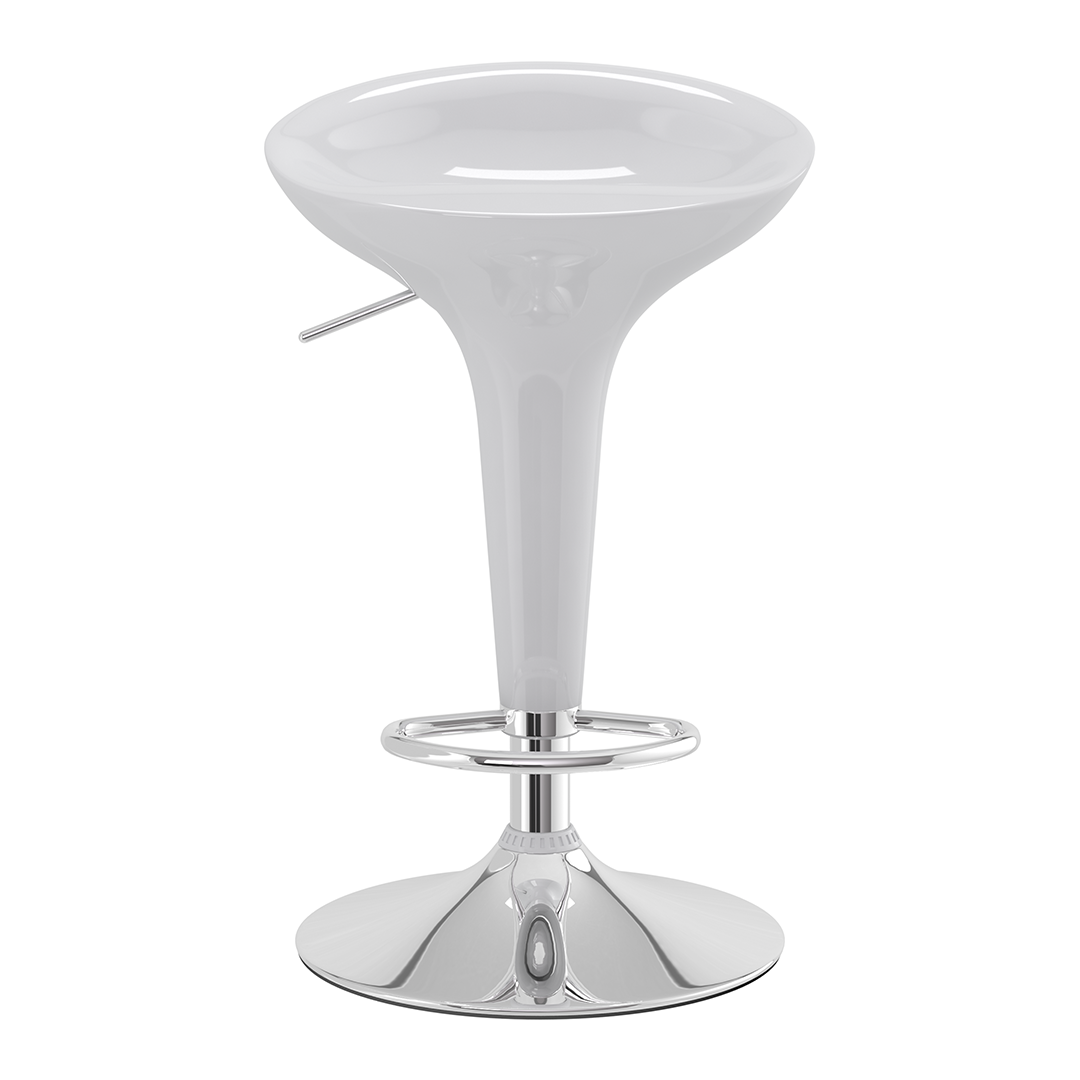 ABS Plastic Bar Stool With Chrome Base - Brindle