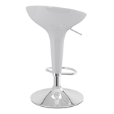 ABS Plastic Bar Stool With Chrome Base - Brindle
