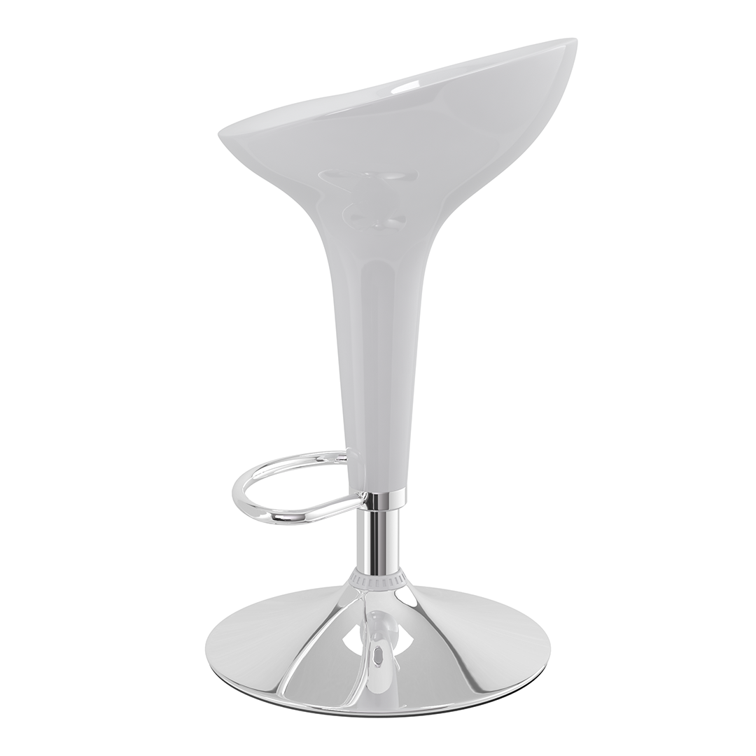 ABS Plastic Bar Stool With Chrome Base - Brindle