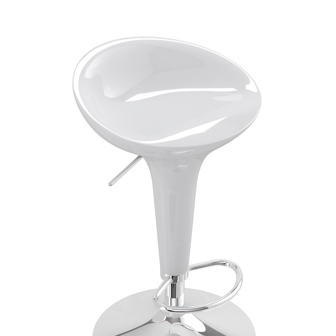 ABS Plastic Bar Stool With Chrome Base - Brindle