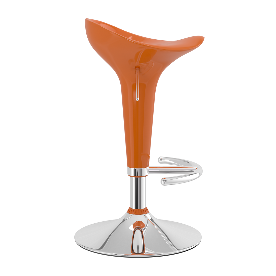 ABS Plastic Bar Stool With Chrome Base - Pentre