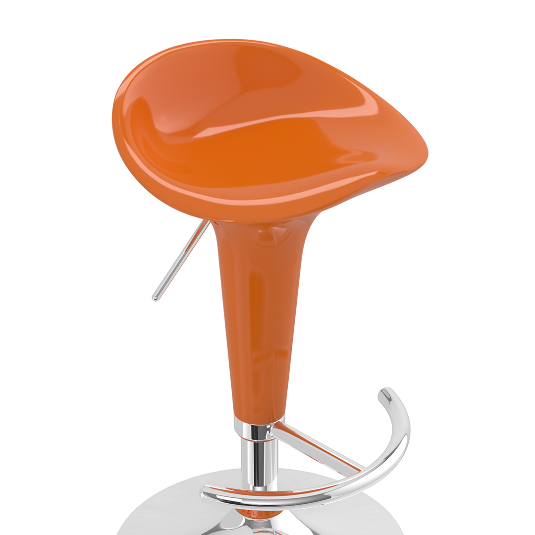 ABS Plastic Bar Stool With Chrome Base - Pentre