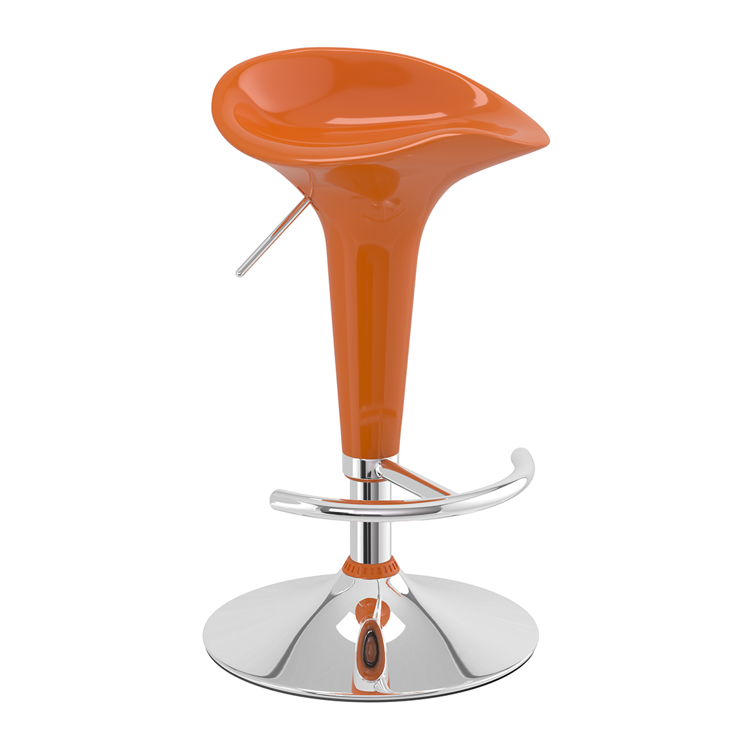 ABS Plastic Bar Stool With Chrome Base - Pentre