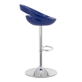 ABS Plastic Bar Stool With Polished Chrome Frame - Cayton
