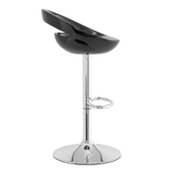 ABS Plastic Bar Stool With Polished Chrome Frame - Cayton