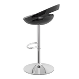 ABS Plastic Bar Stool With Polished Chrome Frame - Cayton