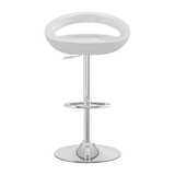 ABS Plastic Bar Stool With Polished Chrome Frame - Cayton