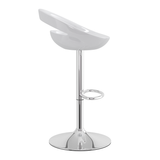 ABS Plastic Bar Stool With Polished Chrome Frame - Cayton