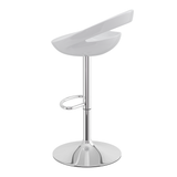 ABS Plastic Bar Stool With Polished Chrome Frame - Cayton