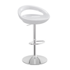 ABS Plastic Bar Stool With Polished Chrome Frame - Cayton