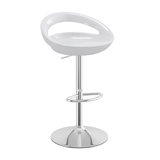 ABS Plastic Bar Stool With Polished Chrome Frame - Cayton