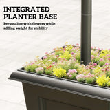 ABS Plastic Garden Solar Powered Garden Lamp Post With Dusk-to-Dawn Sensor Street Light - Velmora