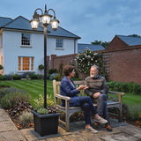 ABS Plastic Garden Solar Powered Garden Lamp Post With Dusk-to-Dawn Sensor Street Light - Velmora